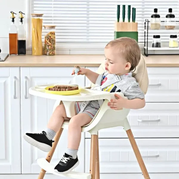 2 in 1 Baby High Chair Baby Feeding Chair Baby Booster Chair - Image 2