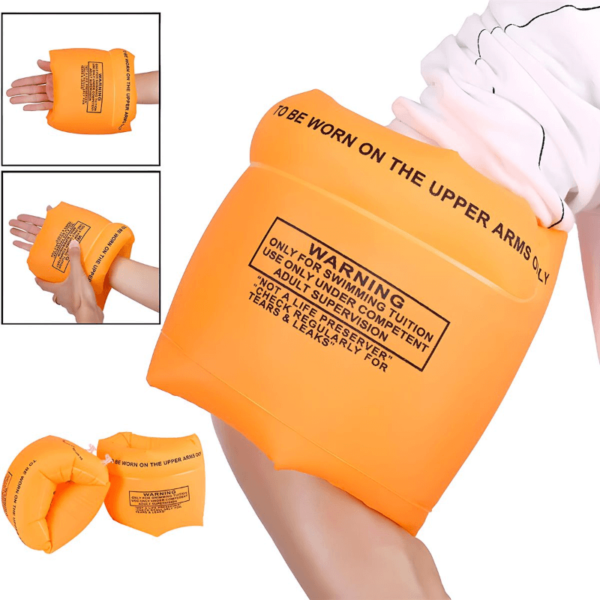 Pack of 2 Inflatable Floating Arm Bands Sleeves Swimming Training Tool - Image 2